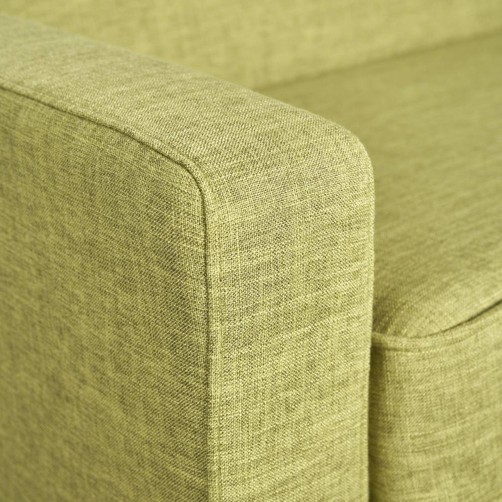 Muted Green Mid Century Modern Fabric Club Chair