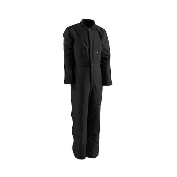 Berne Men's Large Regular Black Polyester and Cotton Deluxe Insulated Coverall