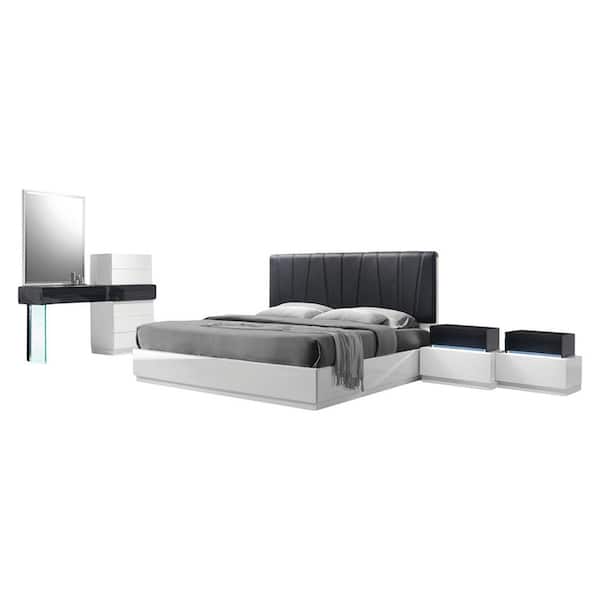 Best Master Furniture Ireland White, Modern California King Bed