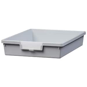 6 Gal. - Tote Tray - Slim Line 3 in. Storage Tray in Light Gray - (Pack of 3)