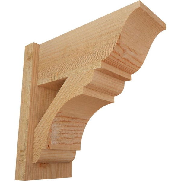 Ekena Millwork 8 in. x 18 in. x 18 in. Olympic Traditional Rough Sawn Douglas Fir Outlooker