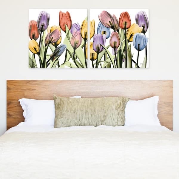 3 Panel Canvas Print Painting Tulips Floral Picture Home Wall Art Decor Unframed 
