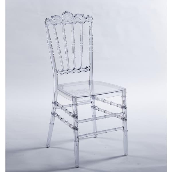 Modern Transparent Plastic Dining Chairs-Set of 4 Wedding & Everyday Use-220lb Capacity-Easy Assembly