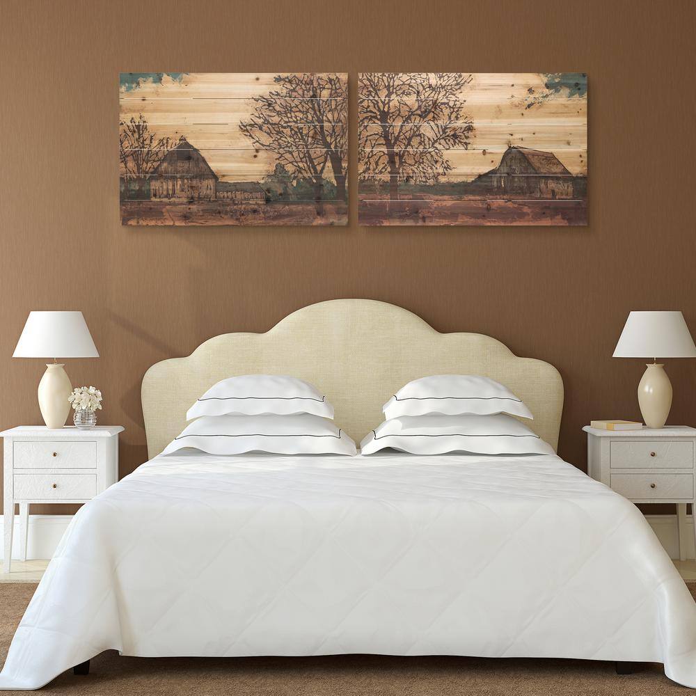 Erstwhile Barn Diptych Print on Solid Fir Wood