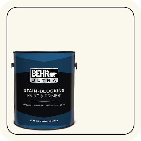 BEHR ULTRA 1 gal. #YL-W10 Night Blooming Jasmine Satin Enamel Exterior Paint & Primer