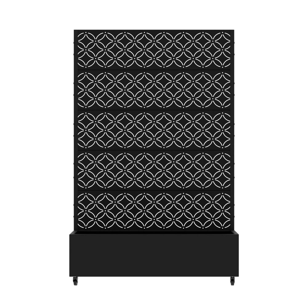 72 in. H x 47 in. W x 16 in. L Metal Black Rectangle Pots and Planter Raised Box with Trellis for Vine Climbing Plants price history on PriceWatchPro