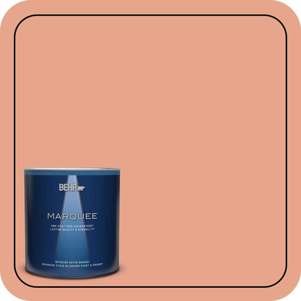 1 qt. #M180-4 Priceless Coral Satin Enamel Interior Paint & Primer product image for price tracking