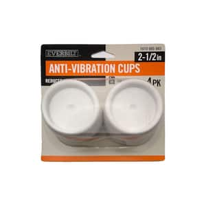 White Anti-Vibration Washing Machine Cups (4-Pack)