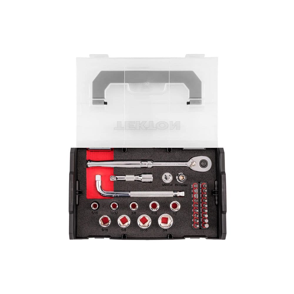 3/8 in. Drive 6-Point Socket, Bit, and Ratchet Set with Mini Stacking Tool Box (32-Piece) price history on PriceWatchPro
