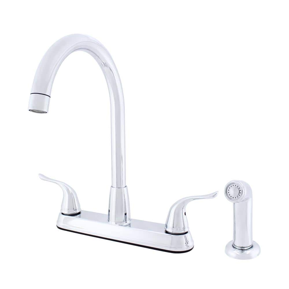 WASSERMAN FAUCETS Dual Wing Handle High Arc Kitchen Faucet with ...