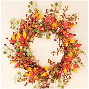 18 in. Artificial Fall Berry Wreath