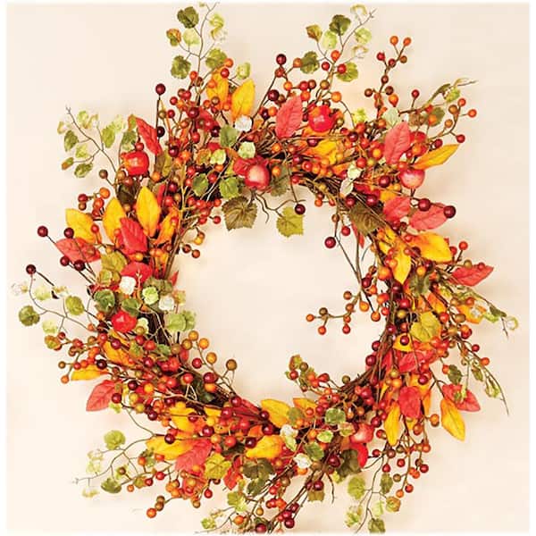 Unbranded 18 in. Artificial Fall Berry Wreath
