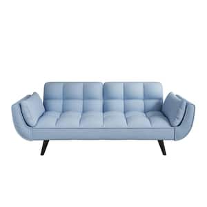 74 in. Blue Velvet Twin Sofa Bed