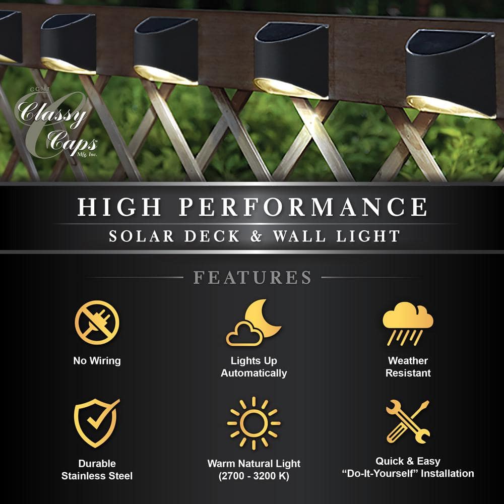 Stainless Steel Solar LED Deck and Wall Light Multipack