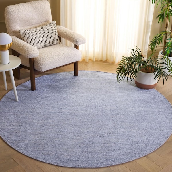 Montauk 6 ft. x 6 ft. Lilac Modern Solid Round Area Rug