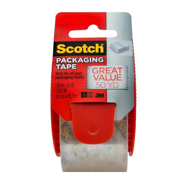Scotch 1.88 in. x 50 yds. Shipping Packaging Tape with Dispenser (Case of 8)