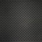 Diamond Plate Black 2 ft. x 2 ft. Lay-in or Glue-up Ceiling Panel (Case of 6)