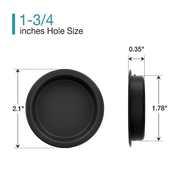 1-3/4 in. Carbon Steel Round Closet Door Finger Pulls (4-Pack)