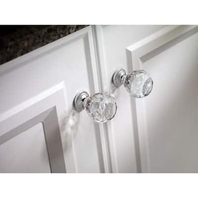 SET/10 Clear Glass Knobs Clear Kitchen Drawer Pulls or Cabinet Handles K165