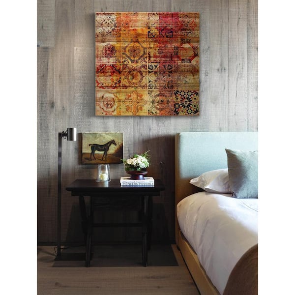 Unbranded 40 in. H x 40 in. W "Nador" by Parvez Taj Printed Natural Pine Wood Wall Art