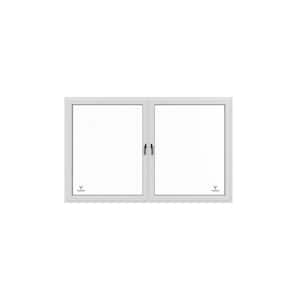 72 in. x 60 in. Right-Handed, Low-E, Triple-Pane, Replacement, Vinyl Window with Hardware Tilt and Turn Included, White