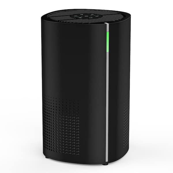 258 sq. ft. 3-Speed HEPA - True Oscillating Console Air Purifier in Blacks,with Timer,PM2.5 Concentration Detection