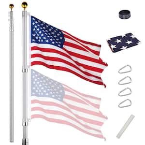 30 ft. Aluminum Flagpole with US Flag and Ball