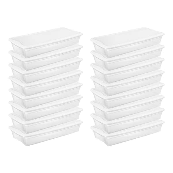 41 Qt. Under the Bed Latching Tote Storage Box Container (18-Pack)