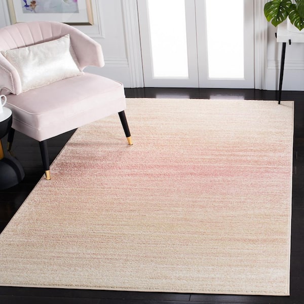 Adirondack Pink/Ivory 6 ft. x 9 ft. Gradient Area Rug