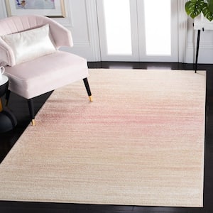 Adirondack Pink/Ivory 6 ft. x 6 ft. Gradient Square Area Rug
