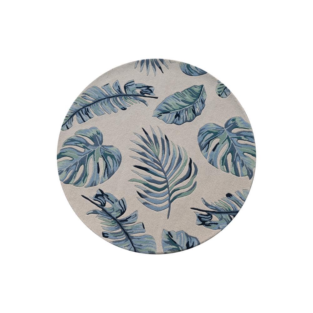 Kai Ivory 6 ft. Round Coastal and Contemporary Hand-Tufted Wool Area Rug price history on PriceWatchPro