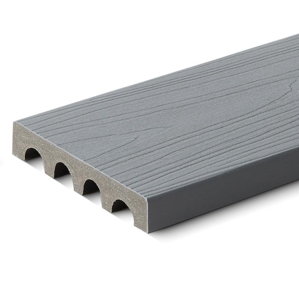 Unbranded 1 in. x 6 in. 20 ft. Sylvanix Elements Decking-Harbor Grey Square Edge Fully Encapsulated