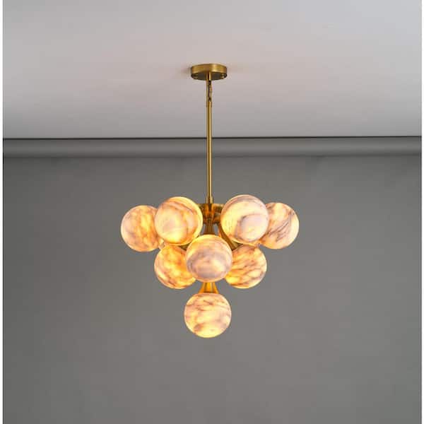 Modern Chandelier 35 in.10-Lights Gold Chandelier for Dining Room, Living Room, Foyer, Bedroom