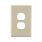 1-Gang Jumbo Duplex Outlet Wall Plate, Ivory