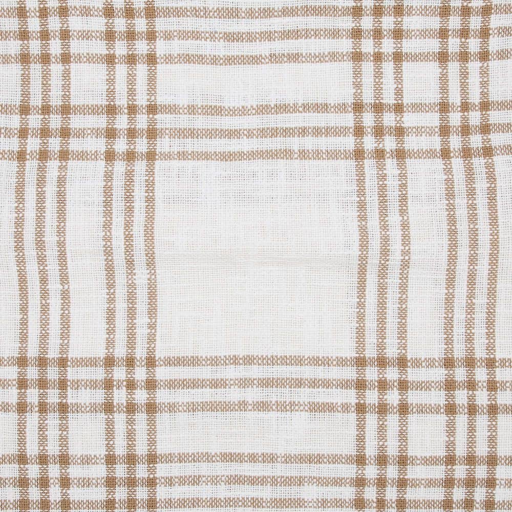 Wheat Plaid Rod Pocket Valance 72" Wide