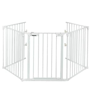 115 in. Length 5 Panel Dog Gates Adjustable Wide Fence