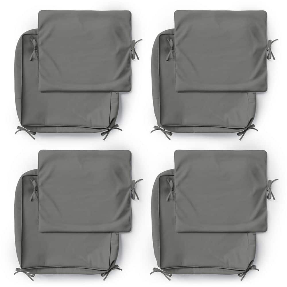 22 in. x 22 in. Slipcover Replacement Outdoor Waterproof Seat and Back Cover Set for Chair and Sofa Light Grey (4-Pack) price history on PriceWatchPro