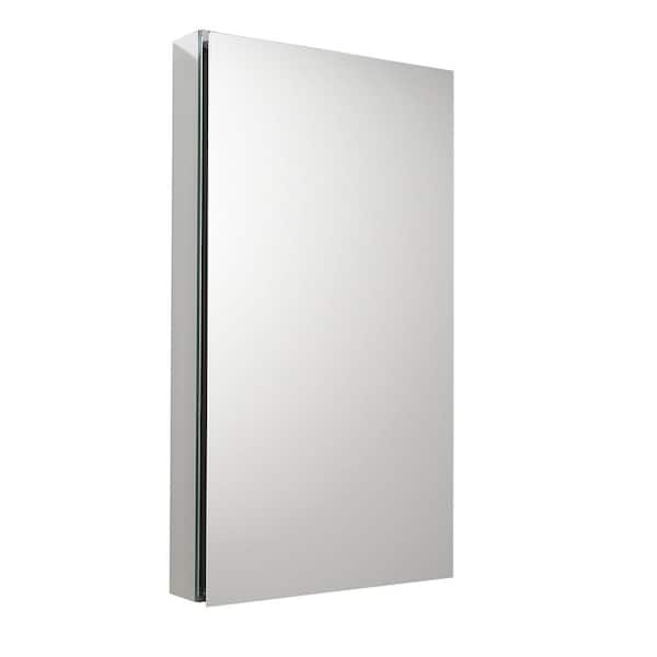 Fresca 20 in. W x 36 in. H x 5 in. D Frameless Recessed or Surface-Mounted Bathroom Medicine Cabinet