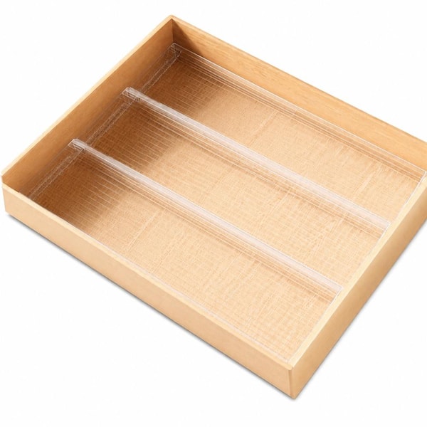 Clear 4-Tier Expandable Spice Drawer Organizer Set, 8-Pack, Fits Drawers 11 to 22 in Wide with Angled