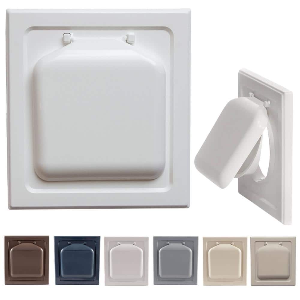 4 in. Wide-Mount Dual Door Dryer Vent in Light Grey price history on PriceWatchPro