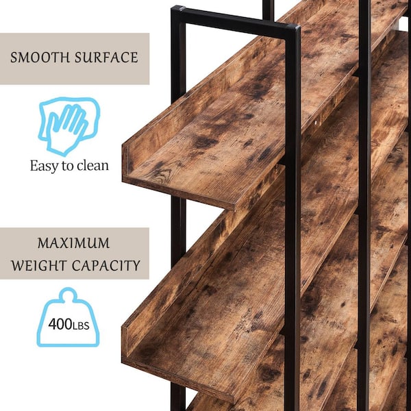 aisword 70.9 in. 5 Tier Bookcase Home Office Open Bookshelf