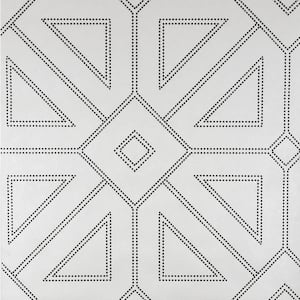 Voltaire Off-White Geometric Off-White Wallpaper Sample