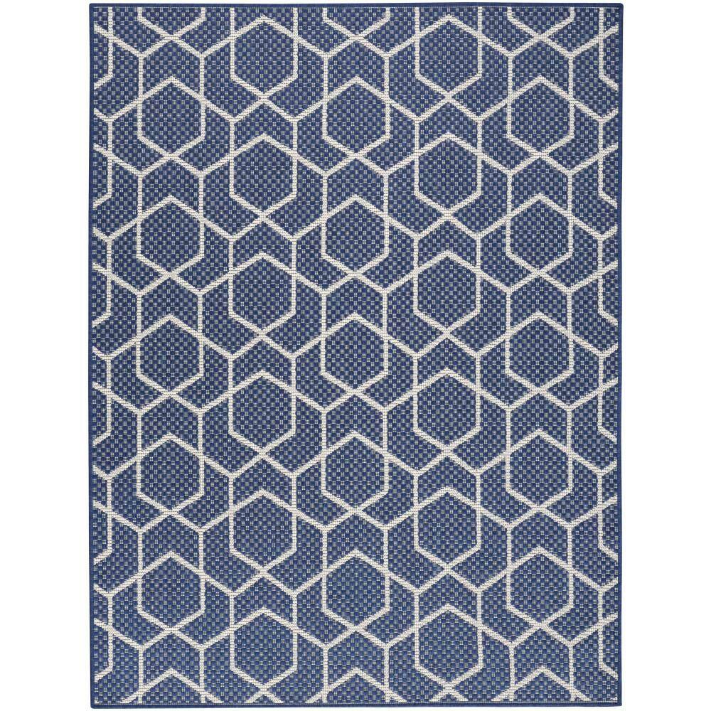 Horizon Navy 5 ft. x 7 ft. Indoor/Outdoor All-Over design Contemporary Area Rug price history on PriceWatchPro
