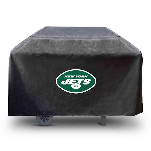 FANMATS NFL-New York Jets Rectangular Black Grill Cover - 68 in. x 21 in. x 35 in.