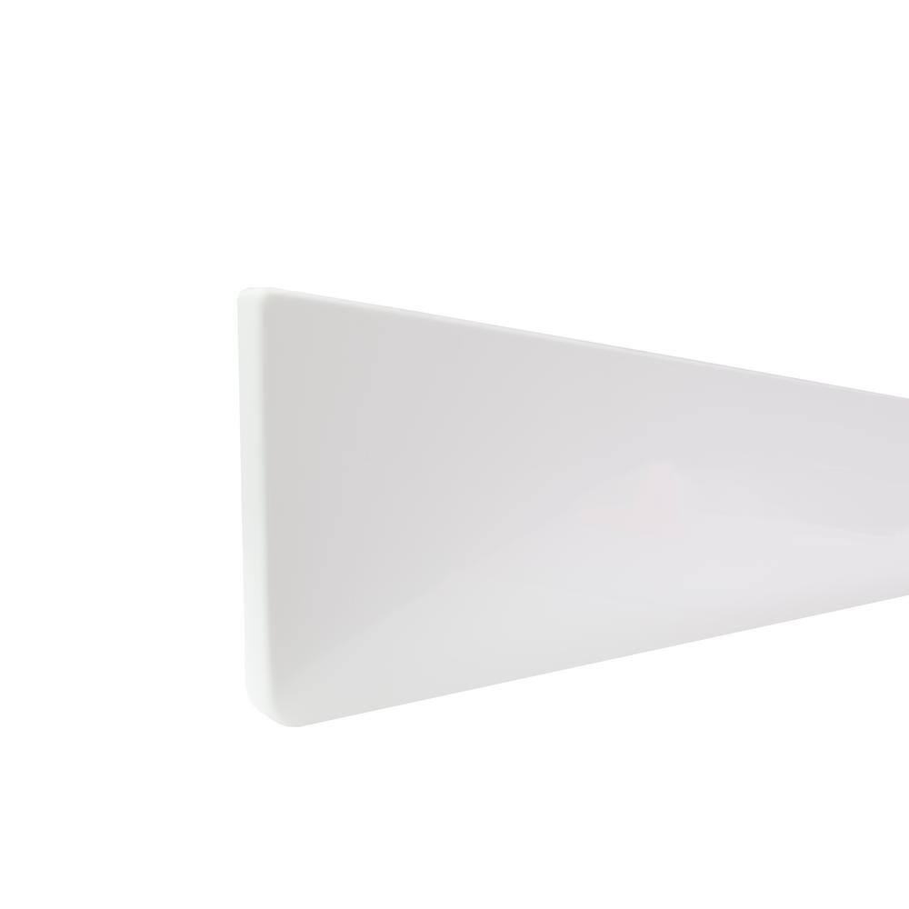 White Cultured Marble Bathroom Side Splash 21.5 Inches