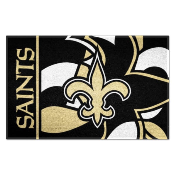 FANMATS New Orleans Saints Patterned 1.5 ft. x 2.5 ft. XFIT Design Starter Area Rug