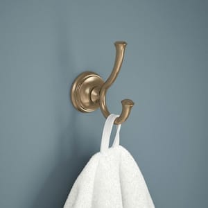 Cassidy Double Towel Hook in Champagne Bronze