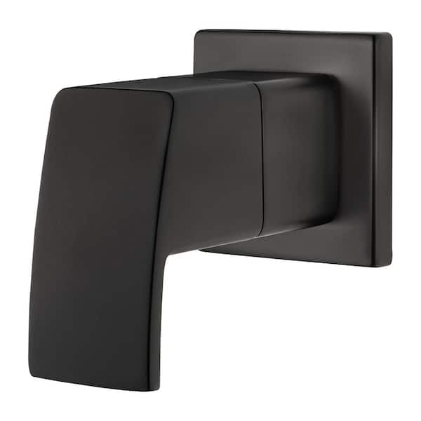 Pfister Kenzo Lever 1-Handle Wall Mount Diverter Trim Kit in Matte Black (Valve Not Included)