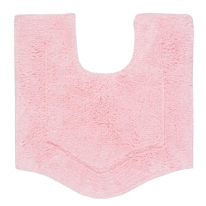 Waterford Collection 100% Cotton Tufted Non-Slip Bath Rug, 20 in. x20 in. Contour, Pink