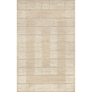 Arvin Olano Oden Textured Jute and Wool Ivory 4 ft. x 6 ft. Area Rug